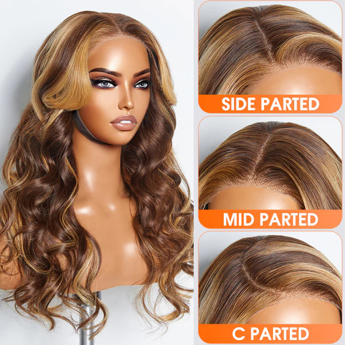 Body Wave 24” 5×5 Closure Wig – #4/27, 100% Human Hair