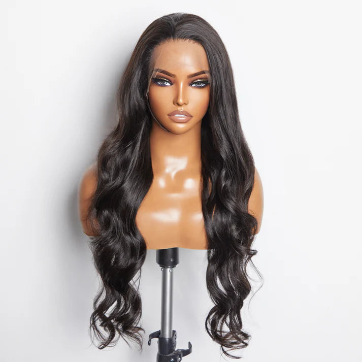 Body Wave 13×6 Glueless Lace Front Wig – Transparent Lace, Pre-Bleached, 150% Density