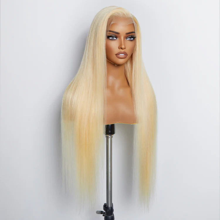 “Allure 13x4 Lace Front Wig – Blonde Straight #613, Full 200% Density, Pre-Plucked”