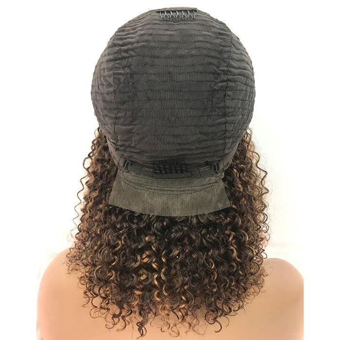 “Allure Hair Brazilian Virgin Human Hair 5x5 Closure Wig – Kinky Curly, 14”, 150% Density”