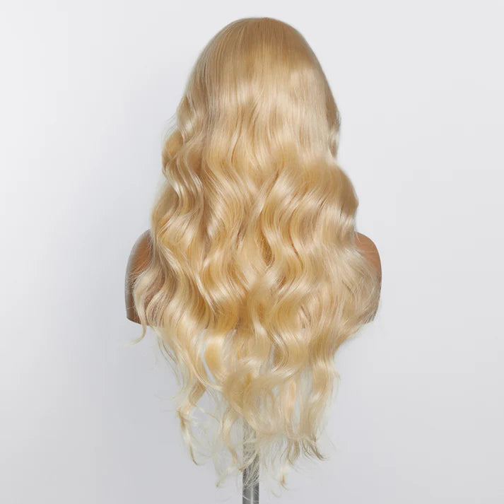 13×4 Lace Frontal Body Wave Human Hair Wig – #613 Blonde, 150% Density