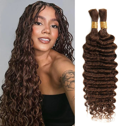 Deep Wave 20” Bulk Hair for Braiding – #4