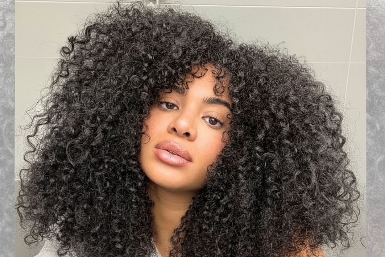 Allure Hair 16 to 22 Inch #1B Natural Black Messy Curly Half Wig – 180% Density