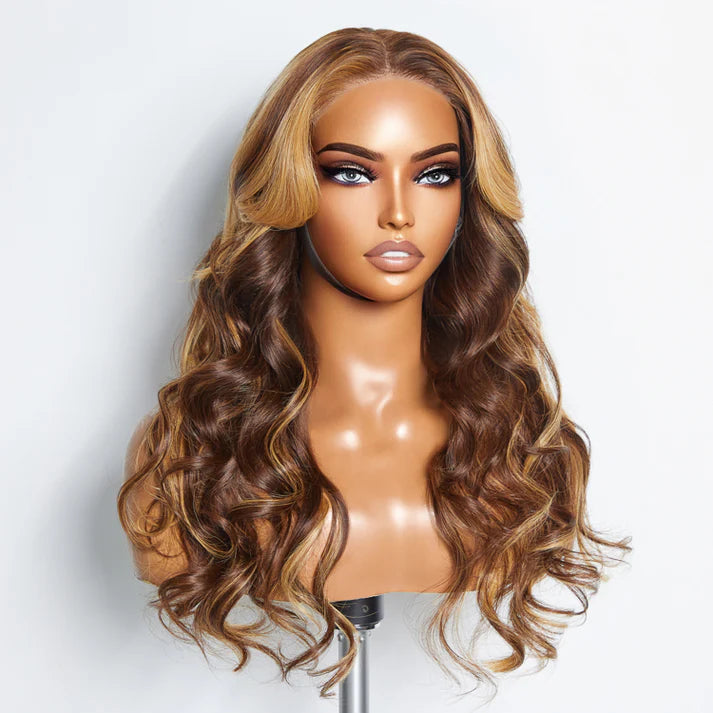 Allure Hair Luxe 24” #4/27 Body Wave 5×5 Closure Wig – 100% Human Hair