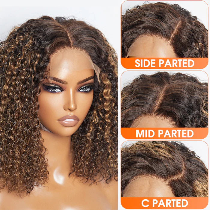 “Allure Hair Brazilian Virgin Human Hair 5x5 Closure Wig – Kinky Curly, 14”, 150% Density”