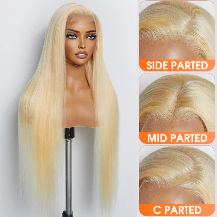 “Allure 13x4 Lace Front Wig – Blonde Straight #613, Full 200% Density, Pre-Plucked”