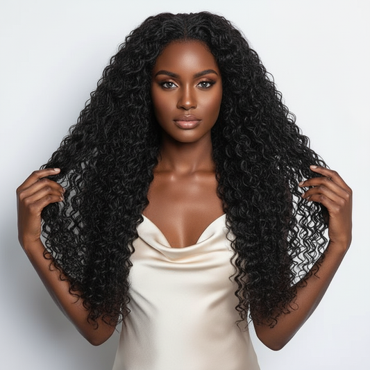 Deep Wave 5×5 Closure Wig – 180% Density, Human Hair